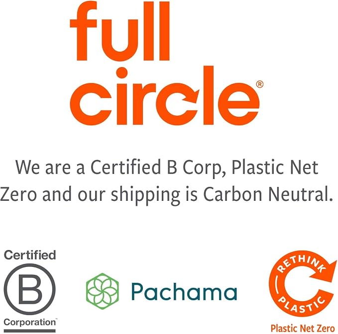 Full Circle Walnut Shell Scour Pads – Pack of 8 – Powerful, Non-Scratch Dish Scrubber Made with Plant-Based & Recycled Materials, Safe for Nonstick