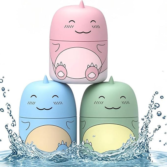 Cute Dinosaur-Shaped Toilet Bowl Cleaner Bottle, Bathroom Toilet Tank Cleaner with Ocean, Jasmine, and Peach Scent,Three bottles can be used for 9 months (Ocean&Peach&Jasmine)
