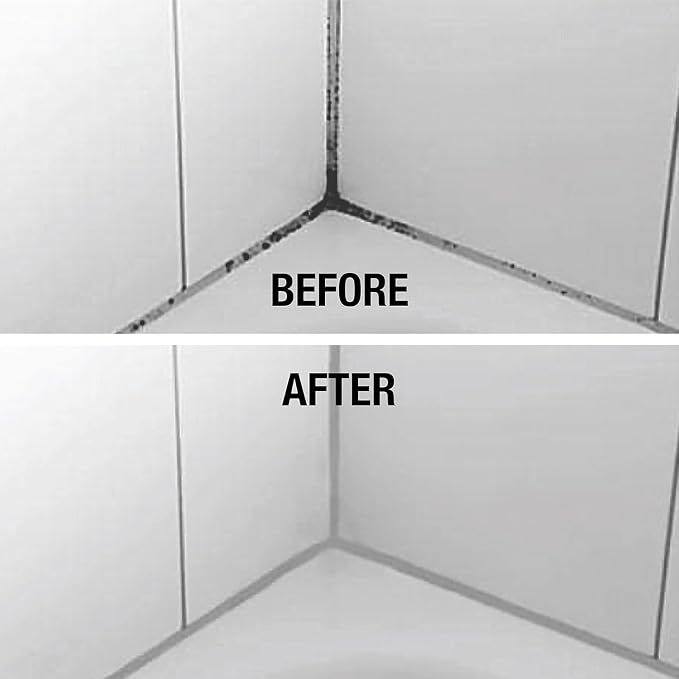 GlassGuard Miracle Mold Stain Remover Stain Gel – Heavy Duty Cleaning Gel for Grouts, Ceramic, Glass, Silicone, Caulk & More – Washing Machine Cleaner Front Loader (300 ml / 10 oz)