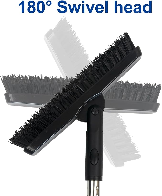 CELOX Grout Brush with Long Handle, Tile Grout Cleaner Brush for Tile Floors, for Shower Tile, for Cleaning Grout