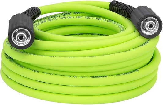 Flexzilla Pressure Washer Replacement Hose, 1/4 in. x 50 ft., 3600 PSI, M22 Fittings, No-Kink, Lightweight, ZillaGreen