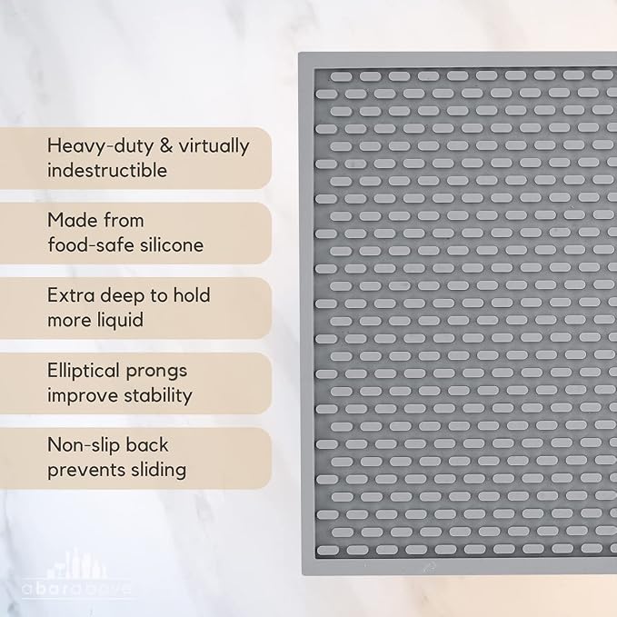 Premium A Bar Above Heavy Duty Bar Mat, Food Safe Silicone Mat, Mats for Bartending and Coffee, Commercial Strength Bartender Accessories, Dish Drying Mats for Kitchen Counter, Barista Accessories