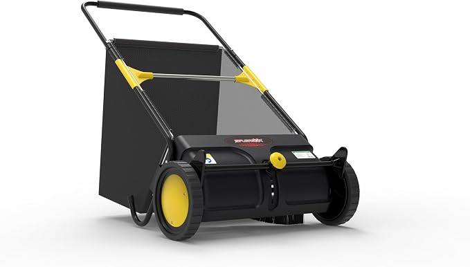 21' Splendor Lawn Sweeper Yard Sweeper Easy Leaf Collector for Lawn Stand up Design for Saving Storage
