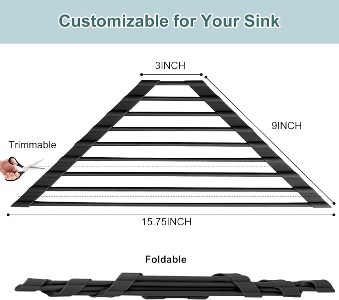 MERRYBOX Triangle Roll Up Dish Drying Rack Over The Sink, 2025 Anti-Rust Sink Drying Rack with Full Silicone Wrapped- Anti-Slip, Space Saving, Durable Organizer for Kitchen