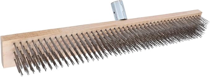 50cm Stainless Steel Floor Scrubber, Heavy Duty Rough Surfaces Cleaning Brush, Wire Scrub Brush for Courtyard Patio Driveway Deck Concrete