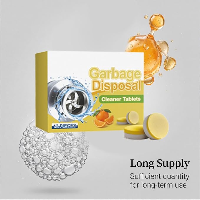 Garbage Disposal Cleaner Tablets, Foaming Tablets for Garbage Disposal, Gentle for Kitchen Drain Cleaning Care (2box)