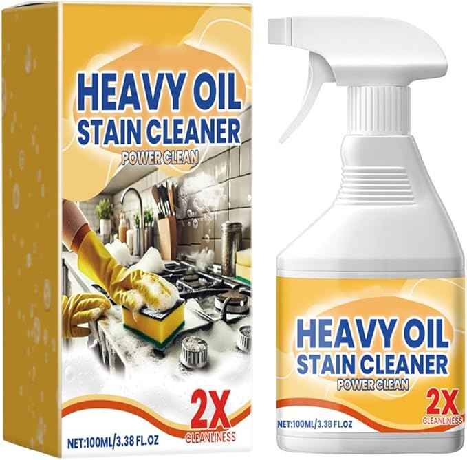 Kitchen Heavy Oil Cleaner Spray,100ML All Purpose Kitchens Heavy Oil Cleaning Agent, Grease Remover, , Multipurpose Kitchen Cleaner Spray for Countertops,stovetop , Ovens and Appliances (100ML-1PC)