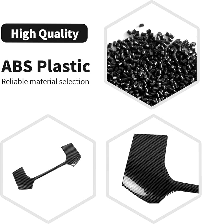 for RAM TRX Center Dashboard Storage Bin Trim Cover Fit for RAM TRX 2018-Present Black Carbon Fiber Interior Accessories