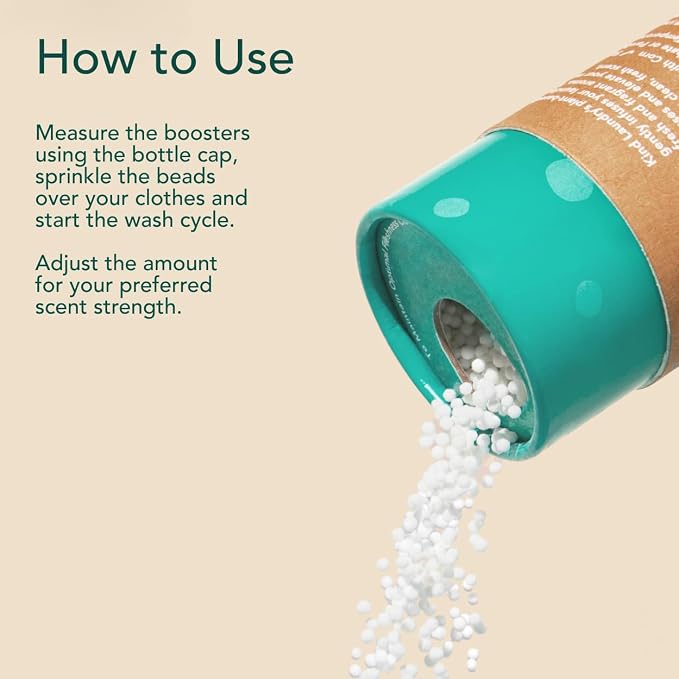 Kind Laundry Scent Booster Beads, Ocean Breeze, Non-Toxic In-Wash, 320g | 100% Plant-Based In-Wash Laundry Beads, Plastic-Free, Odor Eliminator & Deodorizer for Clothes
