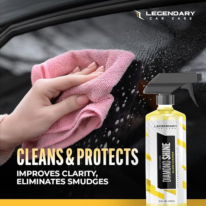 Legendary Glass Cleaner 16oz - Auto Window Cleaner Spray for Car Windows & Windshield - No Streaks, Ammonia-Free, Tint Safe - Interior/Exterior Use