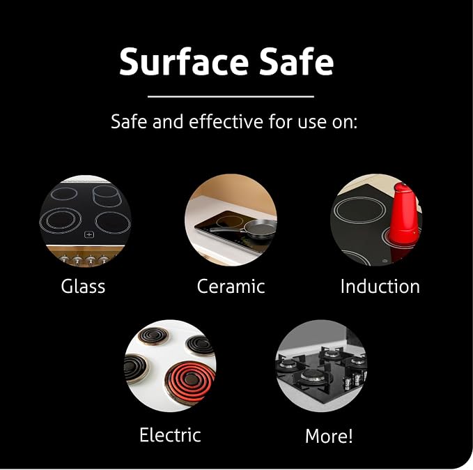 Therapy Glass Cooktop Cleaner Bundle with Microfiber Cloth - Glass Stove Top Cleaner and Polish for Ceramic, Electric, Induction and Flat Top Surfaces