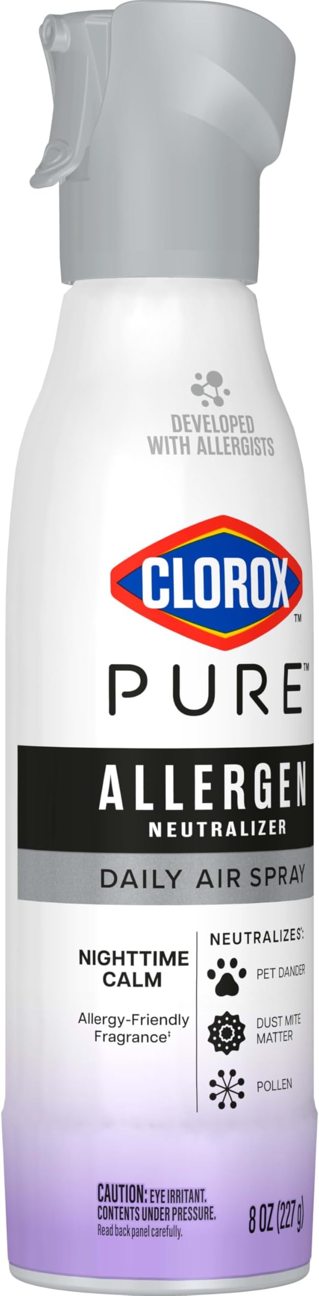 Clorox PURE Allergen Neutralizer Daily Air Spray, Nighttime Calm, 8 Ounces (Pack of 2)