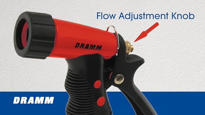 Dramm ColorStorm Premium Pistol Spray Nozzle – Heavy-Duty Adjustable Garden Hose Sprayer with Ergonomic Grip & Variable Water Patterns for Garden, Car, Deck, and Outdoor Cleaning – Green