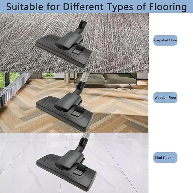Vacuum Attachments Brush Head Compatible with Miele C1 C2 C3 Vacuum Cleaners, Hardwood Floor Brush 35mm(1-3/8'') for Low-Pile Carpets and All Smooth Floors Household Cleaning Attachment Kit