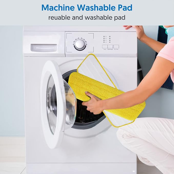 7 Pack Washable Mop Pads for Swiffer PowerMop: Microfiber Wet Mops Refills | Power Mop Pads Reusable Multi-purpose, Hardwood Floor Mop Pads Replacement, for 13''-15'' Spray Mops Multi-surface Floors