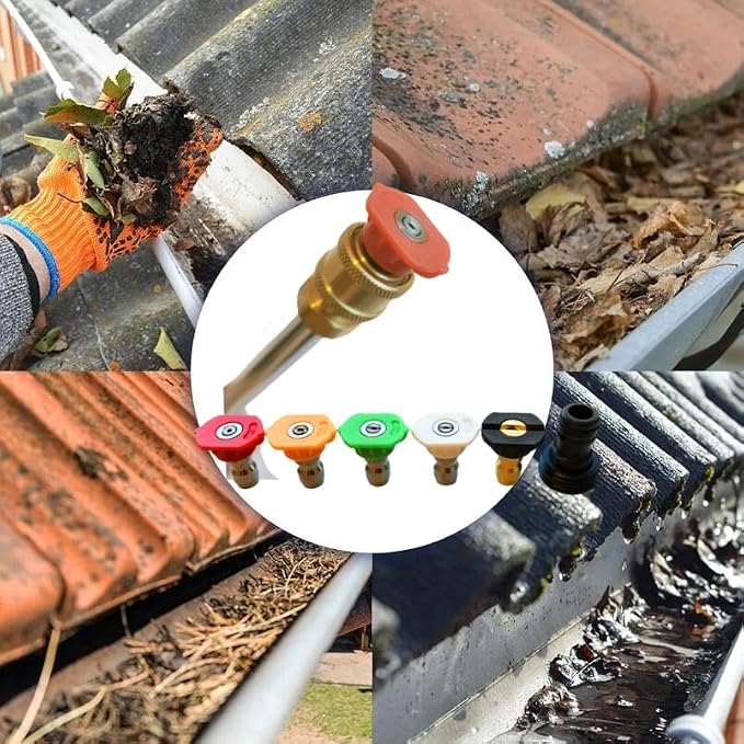 Upgraded Pressure Washer Wand, Brass Nozzle Quick Connect Sprayer for Car Pool Patio Lawn Cleaning