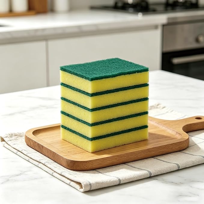 AIDEA Sponges Kitchen, 24 Pack Heavy Duty Dish Sponge, Cleaning Dish Scrubber Sponge for Home and Kitchen, Stink-Free Cleaning Supplies for Pots, Pans