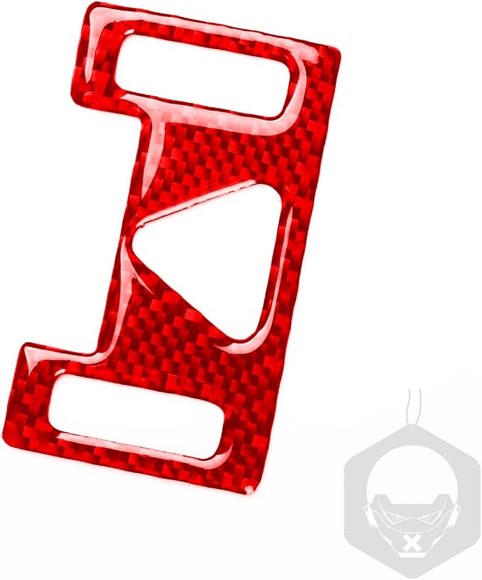 Red Real Carbon Fiber Trim for KIA Forte K3 Accessories | for 2019 2020 2021 2022 2023 2024 Hazard Light Cover Sticker Interior Thick Overlay Decal