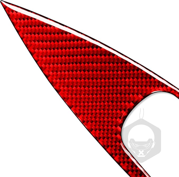 Red Real Carbon Fiber Trim for Nissan Rogue Accessories | for 2014-2020 / Rogue Sport 2017-2022 Window Lift Panel Cover Sticker Interior Thick Overlay Decal