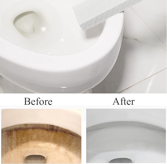 8 Pack Pumice Stone for Toilet Bowl Cleaning, Scouring Stick Remove Hard Water Rings, Calcium Buildup and Rust, Pumice Cleaning Bar for Tile Bath-tub