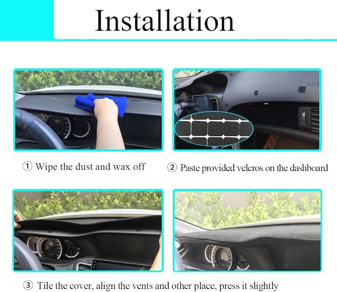 Yiz Dash Cover Mat Pad Fit for Toyota Camry(Dark Gray) J40 | with Cutout for Sensors and Speakers, Dashboard Cover Pad Carpet