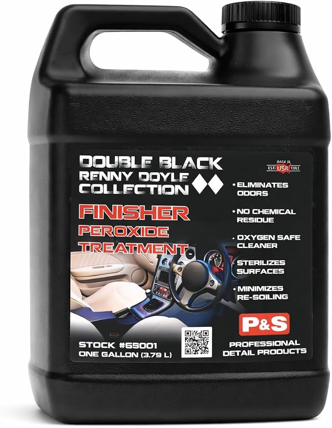 P & S PROFESSIONAL DETAIL PRODUCTS Finisher Peroxide Treatment – Odor & Stain Eliminator, Breaks Down Organic Residue, Reduces Re-Soiling, No Chemical Residue - 1 Gallon