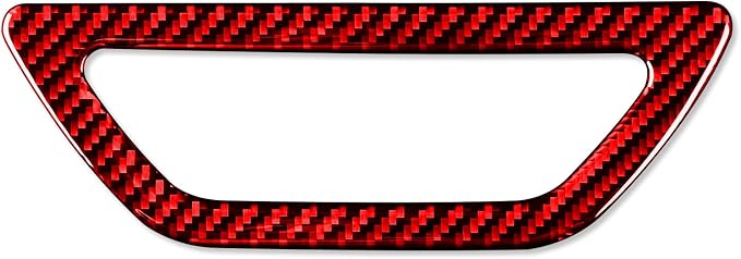 Red Real Carbon Fiber Trim for Nissan Rogue Accessories | for 2014 2015 2016 2017 2018 2019 2020 S SL SV Trunk Tailgate Door Handle Switch Frame Sticker Exterior Thick Overlay Decal
