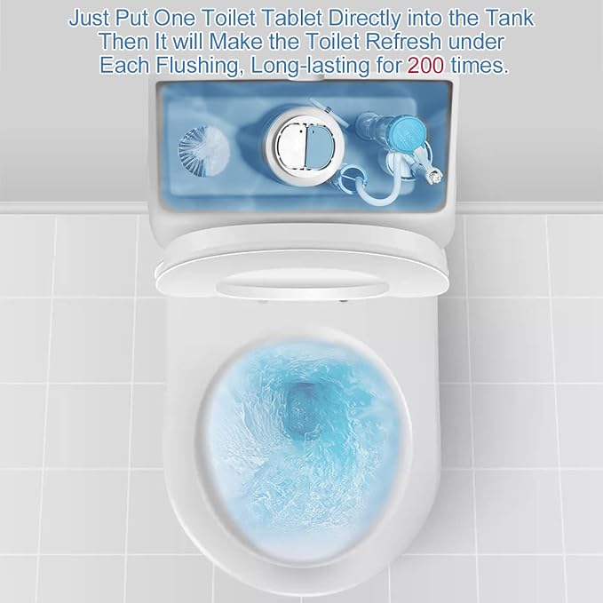 KIISIISO Toilet Bowl Cleaner Tablets, 12 PACK Commercial Household Bathroom Cleaners, Automatic Toilet Tank Cleaners Deodorizers
