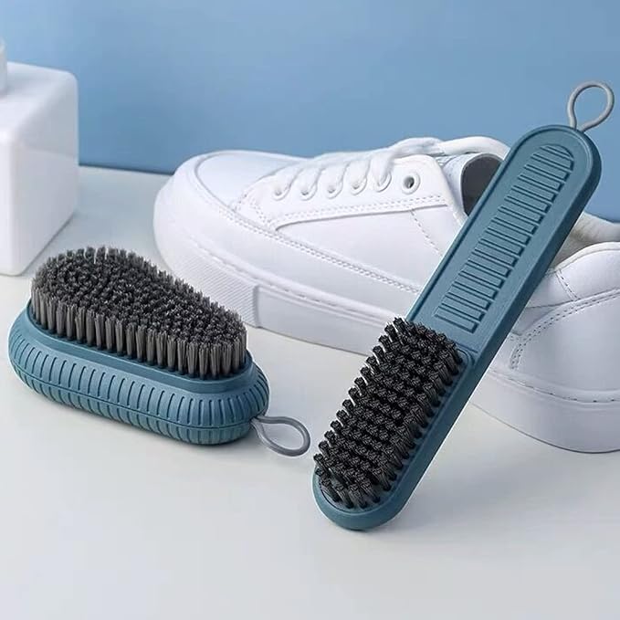 Cleaning Brush Soft Bristle Brush Laundry Scrub Brush Clothes & Shoes Brush | 2 Pack Scrubbing Brush Easy to Grip Household Cleaning Brushes Tool for Countertops Bathtubs