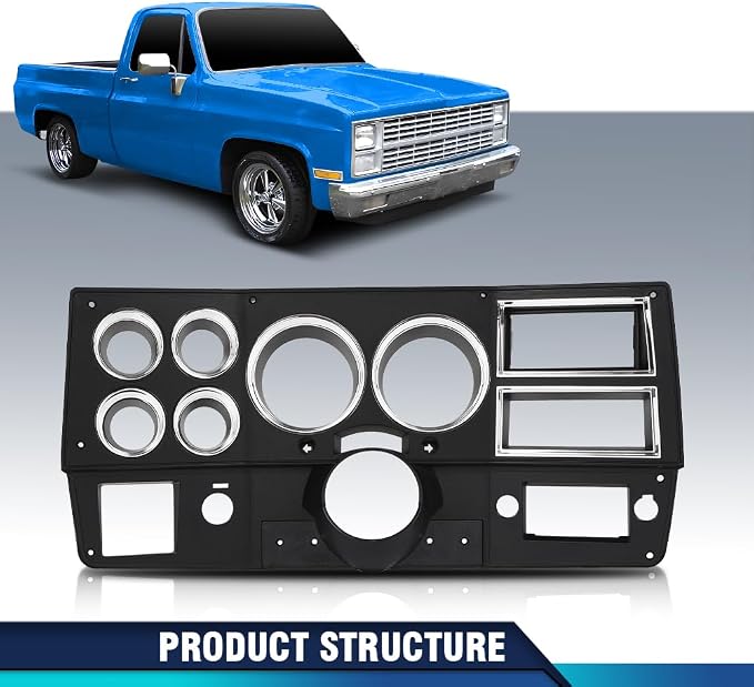 PIT66 Dashboard Bezel Lower Column Cover Fit Chevy GMC Truck 1984-1987 | A/C Dash Trim Panel Replacement Fit Chevy GMC Trucks 1984-1987. Fits Models Without Wiper Switch Hole