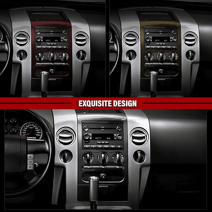 DOTCOM Dash Cover Dash Bezel Trim Dash Panel Cover Fit Ford F150 2004-2008 | 4L3Z-1504302-AAA,Black