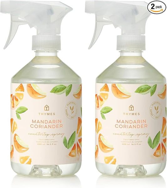 Thymes Countertop Spray - 16.5 Fl Oz - Mandarin Coriander (Pack of 2)