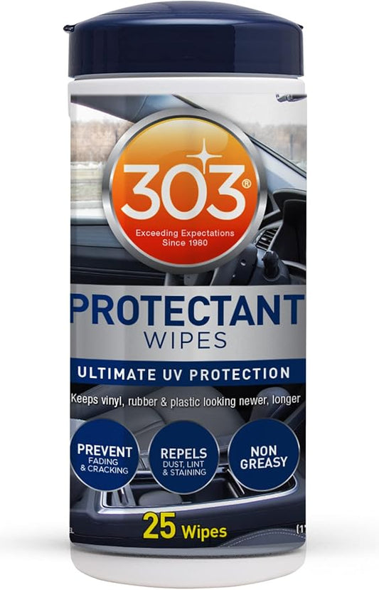 303 Automotive Protectant Wipes | Cleans and protects interior and exterior surfaces with superior UV protection.