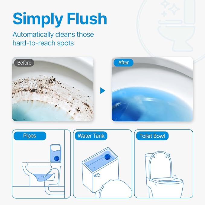 Disposable Toilet Bowl Cleaners(150 Tablets) Odor Eliminator, Fresh Scent, Multipurpose Residential and commercial Toilet Cleaners 2-3 week Lasting Toilet Bowl Cleaner