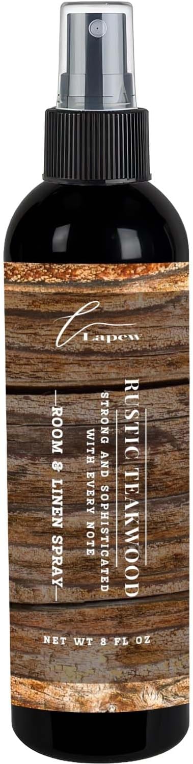Lapew Room & Linen Spray | Fragrance Mist for Home, Car & Office | Fabric & Air Freshener | Neutralizing Mist | Made in USA | Rustic Teakwood