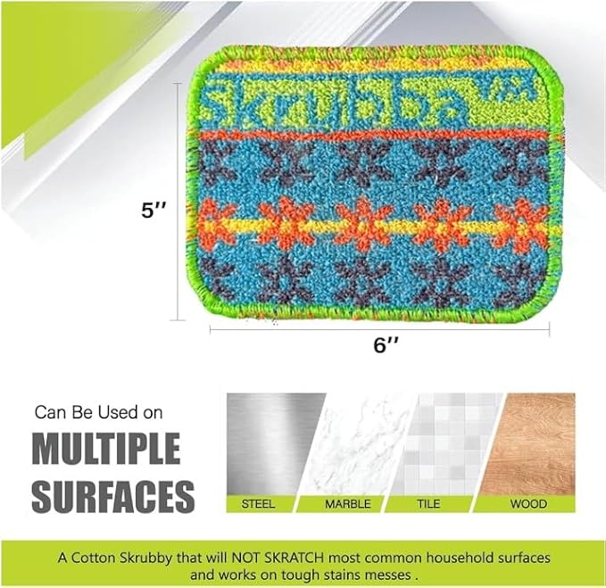 Wet-it! Skrubba 12-Pack Reusable Dish Scrubbers – Non-Scratch Scouring Pads for Kitchen & Household – Eco-Friendly, Dishwasher Safe Scrub Sponges for Dishes, Pots & Pans (Vogue)