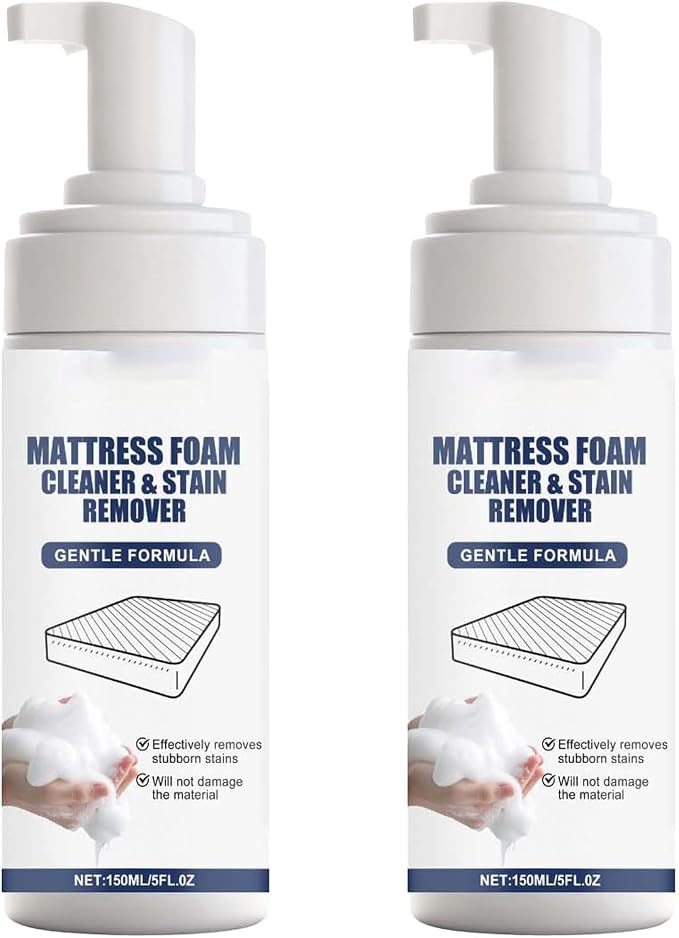 Multi-Surface Mattress Foam Cleaner, Mattress Stain Remover, Powerful Bed Stain Remover Spray for Fabric, Couch, Rug, Carpet, Upholstery (1)