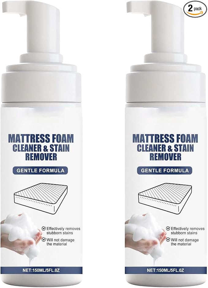 Multi-Surface Mattress Foam Cleaner, Mattress Stain Remover, Powerful Bed Stain Remover Spray for Fabric, Couch, Rug, Carpet, Upholstery (2)