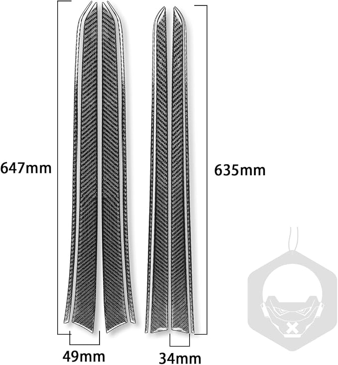 Real Carbon Fiber Trim for Infiniti Accessories | for G35 G37 G25 Q60 Q40 2007-2015 2008 2009 2010 2011 2012 2013 2014 X S Sedan Door Inner Panel Thick Overlay Decal - A