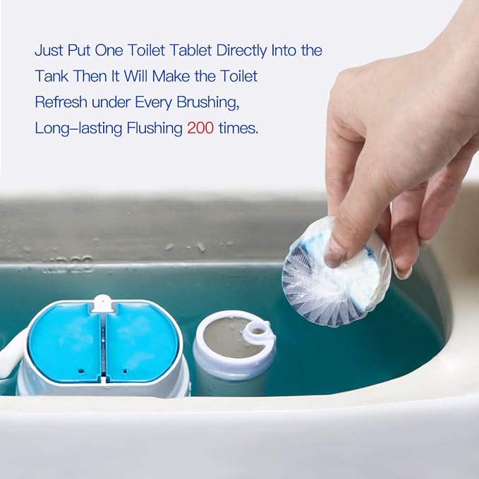 KIISIISO Toilet Bowl Cleaners, Long-Lasting 28 PACK Blue&White, Commercial Household Bathroom Cleaner,Automatic Toilet Tank Cleaners, Multipurpose Janitorial Deodorizers