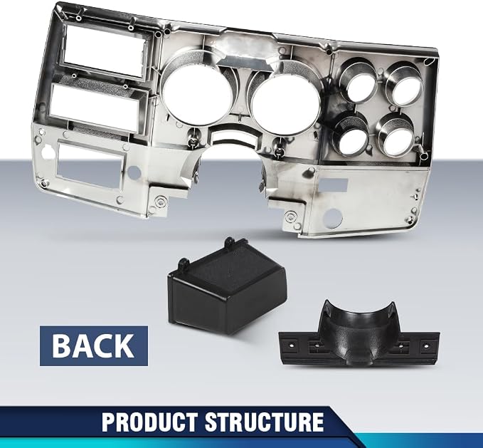 PIT66 Dash Bezel Storage Box Fit Chevy GMC Truck Blazer Suburban 1981-1983 | Dash Instrument Bezel with A/C Wiper Switch Hole Storage Box Compatible with Chevy GMC Truck Blazer Suburban 1981-1983