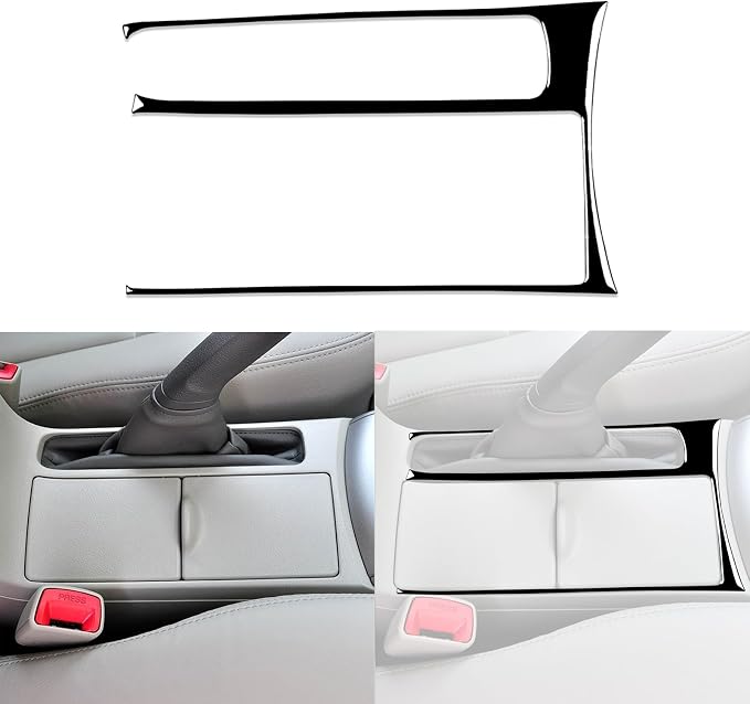 Glossy Bright Piano Black Car Center Console Handbrake Cup Holder Panel Side Frame Decoration Sticker Interior Trim Compatible with Toyota Corolla 2009 2010 2011 2012 2013 Auto Trim Accessories