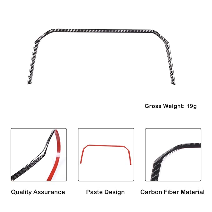 Aunginsy Car Center Control Warning Light Outer Frame Decorative Sticker Fit Toyot@a Tundra/Sequoia 2022-2024 Carbon Fiber Gear Box Shift Panel Protect Strip Cover Trim Sticker Interior Accessories