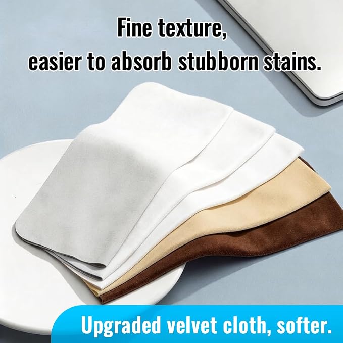 10 Pack Microfiber Cleaning Cloths, Premium 110D Scratch-Free & Lint-Free Clean Cloth for Eyeglasses, Phone Screen, Camera Lens, VR/AR Headset, Car Mirror, Reusable & Washable (Coffee&Black, 6.9*5.7)