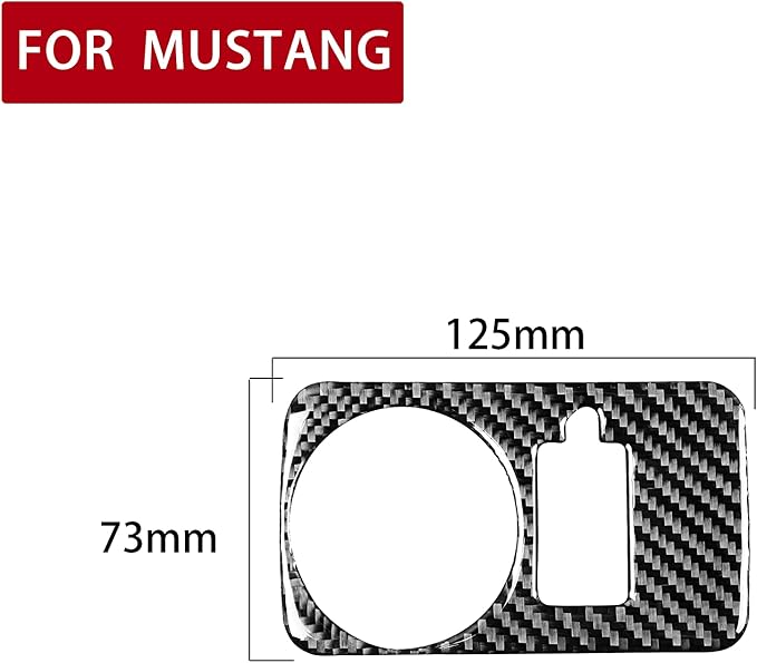 Real Carbon Fiber Trim for Ford Mustang GT Shelby Accessories | for 2005 2006 2007 2008 2009，Headlight Switch Button Cover，Thick Overlay Sticker Decal