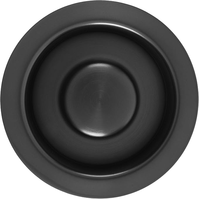 LQS Kitchen Sink Garbage Disposal Flange and Sink Stopper, fit 3-1/2 Inch Standard Sink Drain Hole Color Black