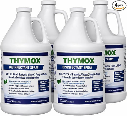 Botanical Disinfectant - All Natural Cleaner Mold Remover, Multipurpose Cleaner, Mold Killer - Ideal for Restoration Jobs & Water Damage, Pet Friendly Natural Disinfectant, 1 Gallon (Pack of 4)