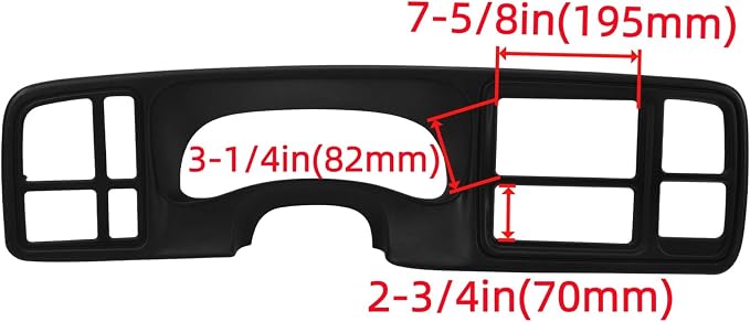 Dashboard Instrument Bezel 15804937 Replacement for Chevrolet Silverado GMC Sierra 1999 2000 2001 2002 2003 2004 2005 2006 Suburban Tahoe 2000-2006 Dash Radio Trim Bezel Cover Black