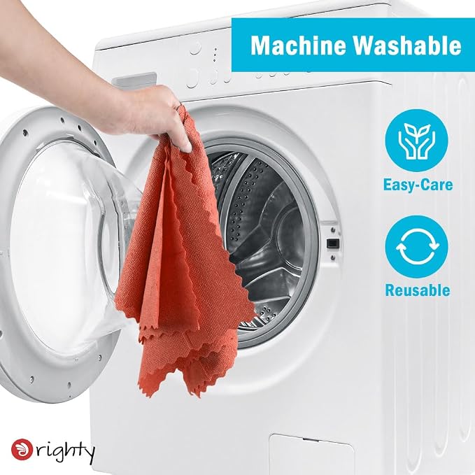 Orighty Microfiber Cleaning Cloth Bulk, 200 Pack, 11.5x11.5 inch, Red | Microfiber Towels for Cars, Multi-Purpose Shop Towels, Soft Highly Absorbent Cleaning Rags for Car, Home, Kitchen