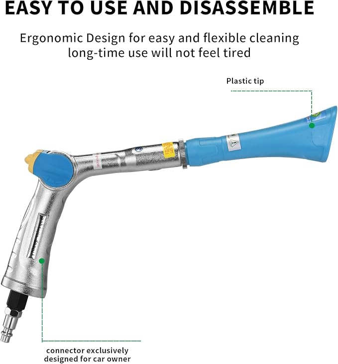 GOCCIDA Car Detailing Gun High Pressure Tornado Dry Cleaning Gun | Vortex Air Cleaning Gun,Pro Auto Detailing Tool for Deep Cleaning Interiors & Exteriors Uses Air Compressor